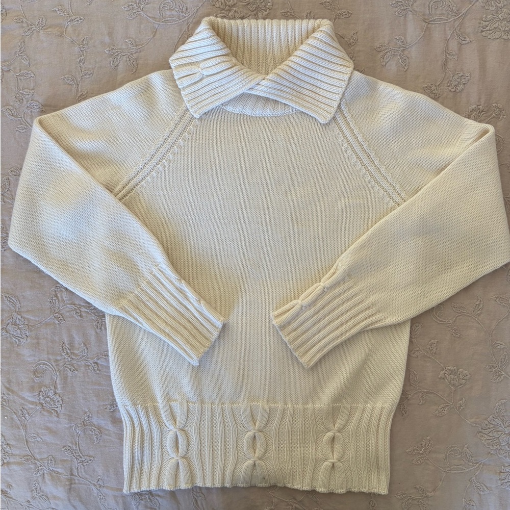 Cream lacomte sweater, size Small